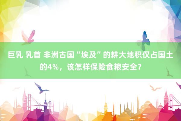 巨乳 乳首 非洲古国“埃及”的耕大地积仅占国土的4%，该怎样保险食粮安全？