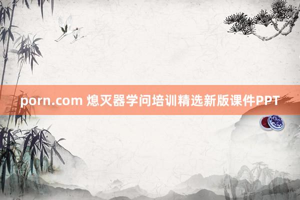 porn.com 熄灭器学问培训精选新版课件PPT