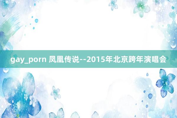 gay_porn 凤凰传说--2015年北京跨年演唱会